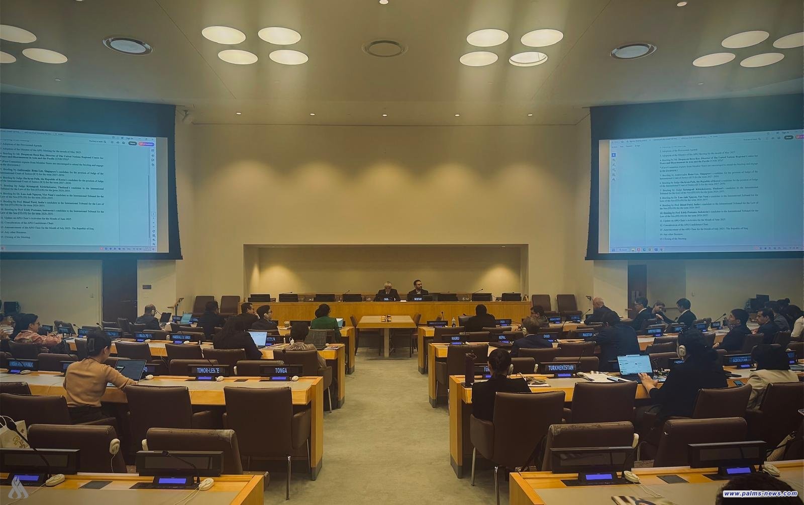 العراق رئيساً لمجموعة آسيا والمحيط الهادئ لشهر تموز